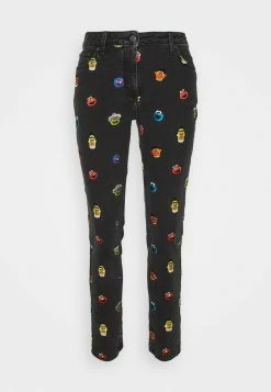 MOSCHINO SESAME STREET TROUSERS - Jeans Tapered Fit - Black