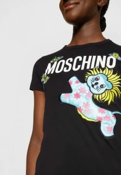 MOSCHINO SATIN ANIMAL PATCHES - Print T-shirt - Black -MOSCHINO SHOP 796321823ef24e8dbea1c20a0e1f9adf
