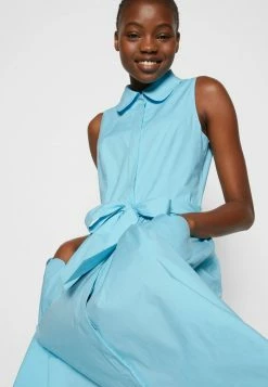 MOSCHINO HEARTS APPLIQUE - Shirt Dress - Light Blue -MOSCHINO SHOP 7ab5089918d940a8a96a72f1e7b44f8b