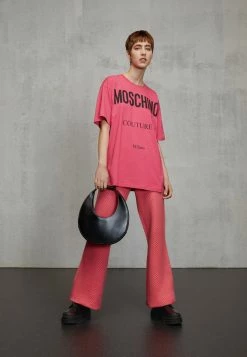 MOSCHINO INSTITUTIONAL LOGOS - Print T-shirt - Fucsia