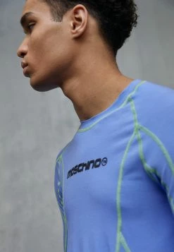 MOSCHINO Long Sleeved Top - Blue -MOSCHINO SHOP 7d540588c1f34ccfaa4f8b2a7bd11942