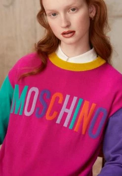 MOSCHINO COLOR BLOCK - Jumper - Violet -MOSCHINO SHOP 7e119dab1cd04595a05b63c48ba7e46e