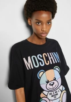 MOSCHINO TEDDY PATCHWORK - Print T-shirt - Black -MOSCHINO SHOP 7f5e45ba39f24c0ab7521985684e8fb9