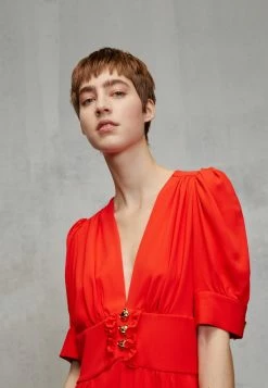 MOSCHINO TEDDY BUTTONS - Cocktail Dress / Party Dress - Red -MOSCHINO SHOP 80ac670f4431486089bda065283cd1cb