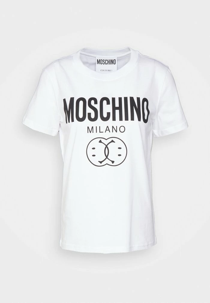 MOSCHINO DOUBLE SMILE - Print T-shirt - Fantasy White 7 MOSCHINO DOUBLE SMILE - Print T-shirt - Fantasy White - Image 7