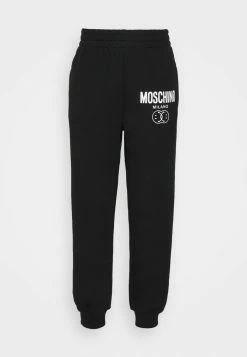 MOSCHINO DOUBLE SMILE - Tracksuit Bottoms - Fantasy Black -MOSCHINO SHOP 82f114adafd84643b940a2f404e41bd5