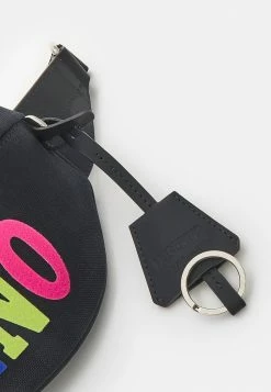 MOSCHINO MULTICOLOR LOGO UNISEX - Bum Bag - Fantasy Print Black -MOSCHINO SHOP 833c470af36147c68a04d760ef5fcda3