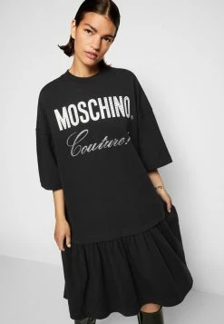 MOSCHINO UNITARD - Jersey Dress - Black -MOSCHINO SHOP 834ba84fc7ff46d4a2e2d0b127b270cb
