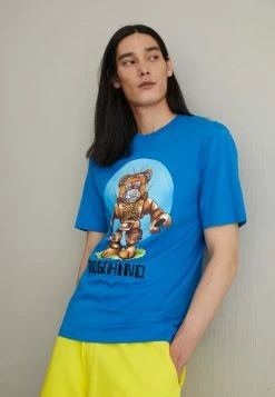MOSCHINO Print T-shirt - Fantasy Blue -MOSCHINO SHOP 83f10a770874437788d7d91aa53b4f4e