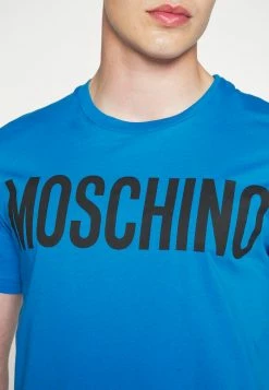 MOSCHINO Print T-shirt - Blue -MOSCHINO SHOP 8522bb83dcbc4bf8b8e1ea84ece0c878