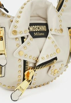 MOSCHINO BIKER BAG STUDS SHOULDER - Handbag - White -MOSCHINO SHOP 86df86f96747427dafd5f91d11210342