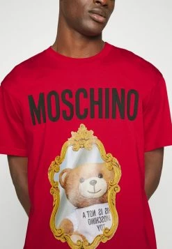MOSCHINO MIRROR BEAR - Print T-shirt - Fantasy Red -MOSCHINO SHOP 872012c7b1504cfb8ed46ba7e644bda3