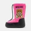MOSCHINO MAXI TEDDY BEAR PATCH - Winter Boots - Pink