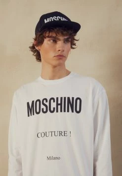 MOSCHINO UPPER BODY GARMENT - Long Sleeved Top - White -MOSCHINO SHOP 88db9385f92344a8a624905931b90ad9