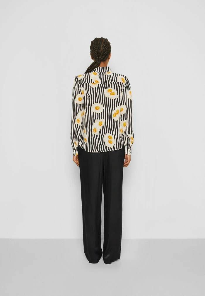MOSCHINO ALL OVER EGG - Button-down Blouse - Black 4 MOSCHINO ALL OVER EGG - Button-down Blouse - Black - Image 4