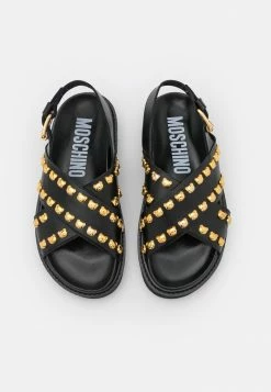 MOSCHINO Platform Sandals - Nero -MOSCHINO SHOP 8b55bdae67bd4dcb9ad135ff638f01d3
