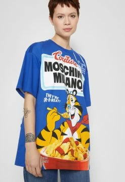 MOSCHINO Print T-shirt - Blue -MOSCHINO SHOP 8b616e1ddda846ec8d4b1110da4a17d8