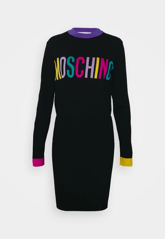 MOSCHINO COLOR BLOCK - Jumper Dress - Black 7 MOSCHINO COLOR BLOCK - Jumper Dress - Black - Image 7