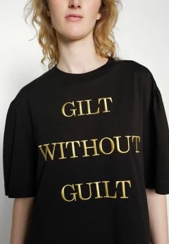 MOSCHINO DRESS - Jersey Dress - Fantasy Print Black -MOSCHINO SHOP 8bf17f9d48884695a821ba2946ceb8fe