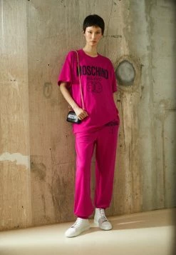 MOSCHINO DOUBLE SMILE - Print T-shirt - Fuchsia