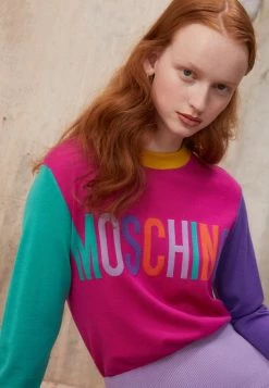 MOSCHINO COLOR BLOCK - Jumper Dress - Violet -MOSCHINO SHOP 8cc2a129390f46f4a5374857721b967a