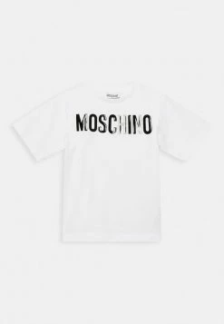 MOSCHINO MAXI TEE ADDITION UNISEX - Print T-shirt - Optical White