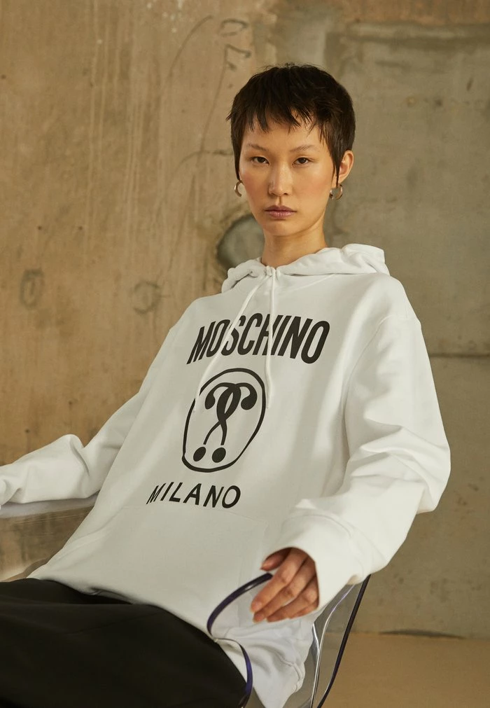 MOSCHINO DOUBLE QUESTION MARK - Sweatshirt - Fantasy White 3 MOSCHINO DOUBLE QUESTION MARK - Sweatshirt - Fantasy White - Image 3