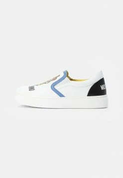 MOSCHINO MINIONS - Slip-ons - White/black/sky Blue