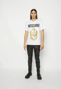 MOSCHINO MIRROR BEAR - Print T-shirt - White -MOSCHINO SHOP 900af1b4e6cd4d67817b448a2f05e1a8