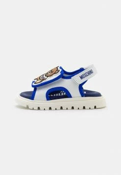MOSCHINO UNISEX - Sandals - White/indigo