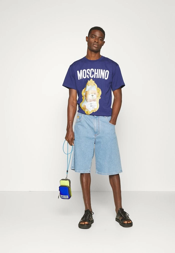 MOSCHINO MIRROR BEAR - Print T-shirt - Blue 2 MOSCHINO MIRROR BEAR - Print T-shirt - Blue - Image 2