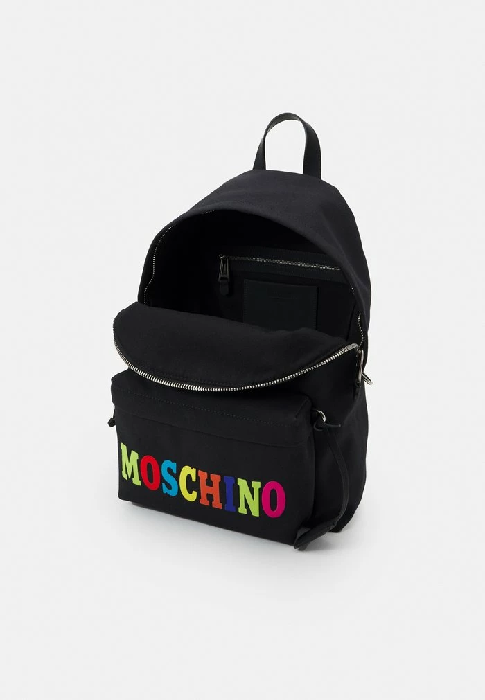 MOSCHINO MULTICOLOR LOGO UNISEX - Rucksack - Black 3 MOSCHINO MULTICOLOR LOGO UNISEX - Rucksack - Black - Image 3