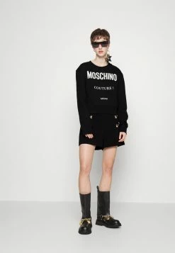 MOSCHINO INSTITUTIONAL LOGOS - Sweatshirt - Black -MOSCHINO SHOP 96089c9c5fe447c38b33db6ea048e9ae
