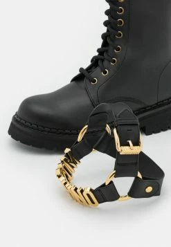 MOSCHINO Lace-up Ankle Boots - Nero -MOSCHINO SHOP 966250ba77f8478f970a63f7031aab1a