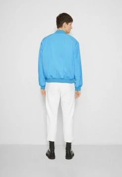 MOSCHINO OUTERWEAR - Bomber Jacket - Light Blue -MOSCHINO SHOP 97695d660046474aaf926ea80852d11b