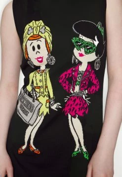 MOSCHINO DRESS - Jumper Dress - Black -MOSCHINO SHOP 97cc724ed60540cb839c7ce3e165277a