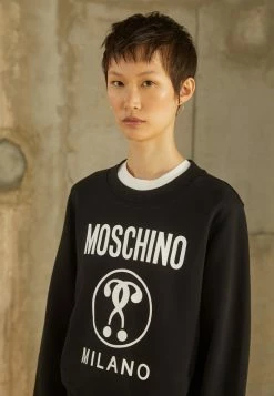 MOSCHINO DOUBLE QUESTION MARK - Sweatshirt - Fantasy Black -MOSCHINO SHOP 986008256c814685be13bac159912384