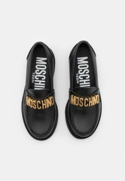 MOSCHINO COLLEGE GALVANIC LETTERING LOGO - Slip-ons - Black -MOSCHINO SHOP 988952fe77b746598cf7cbcfceea8ba5