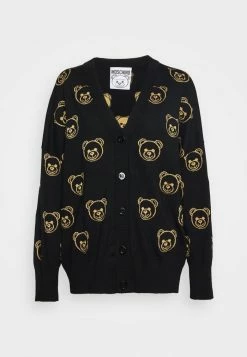 MOSCHINO JACKET - Cardigan - Black -MOSCHINO SHOP 98eea63bcc70406d9c4eb1e086e83fe0