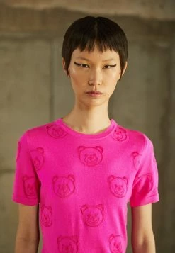 MOSCHINO ICONIC BEAR - Print T-shirt - Pink -MOSCHINO SHOP 9900da801bfd4fb1925de4eeab6e71cf