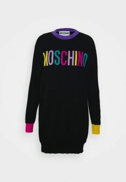 MOSCHINO COLOR BLOCK - Jumper Dress - Black -MOSCHINO SHOP 9af9e0cb2452472b9636b10eaf3f60c4