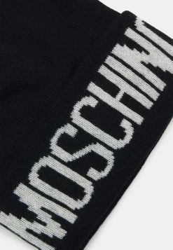 MOSCHINO UNISEX - Beanie - Black -MOSCHINO SHOP 9b8d8b19eb0b42debf8a79ca2ff784ac