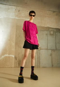 MOSCHINO DOUBLE QUESTION MARK - Print T-shirt - Pink