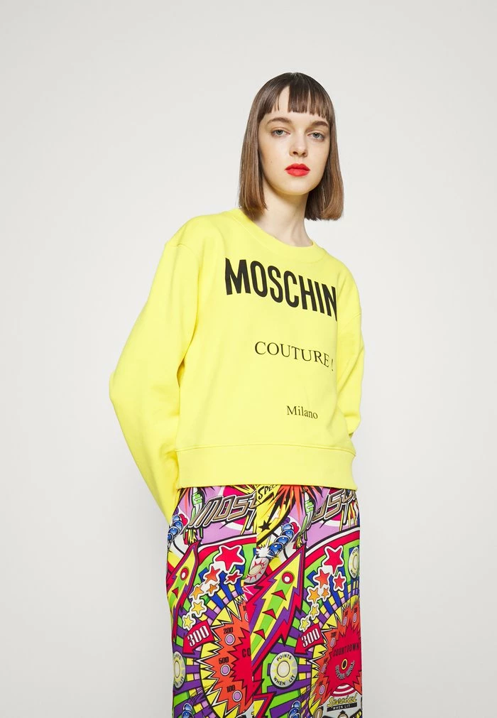 MOSCHINO INSTITUTIONAL LOGOS - Sweatshirt - Fantasy Yellow 3 MOSCHINO INSTITUTIONAL LOGOS - Sweatshirt - Fantasy Yellow - Image 3