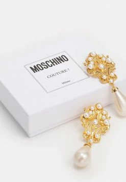 MOSCHINO EARRINGS - Earrings - Shiny Gold-coloured -MOSCHINO SHOP 9fd455388aa24528af32898fd685332b