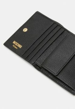 MOSCHINO LETTERING WALLET - Wallet - Black -MOSCHINO SHOP a131c58b1731427397dab2eb684f010d