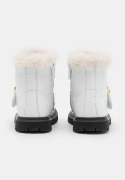 MOSCHINO COMBAT LETTERING LOGO - Lace-up Ankle Boots - White -MOSCHINO SHOP a24a188af1d6480a8e75fa879e4c2663