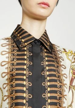 MOSCHINO MILITARY SCARF - Button-down Blouse - Fantasy Ivory -MOSCHINO SHOP a27fd28e65fb4a96a7886e3b04c7465a