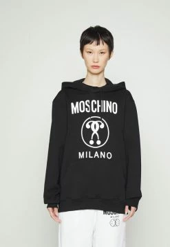 MOSCHINO DOUBLE QUESTION MARK - Sweatshirt - Fantasy Black -MOSCHINO SHOP a61881691a2943de810a891bcc1c4fbc