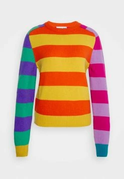 MOSCHINO COLOR BLOCK - Jumper - Yellow/orange/purple -MOSCHINO SHOP a71b6e0e1050424f85779ae187b3aa0a